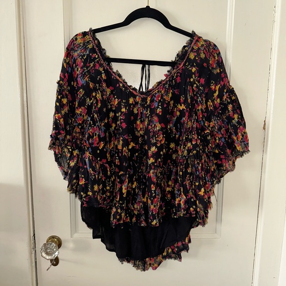 Free people floral button up top size large - Picture 3 of 15